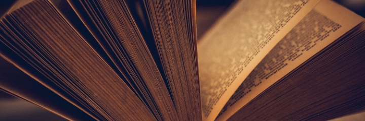 An open book with a sepia tint