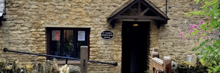 The front of the church barn